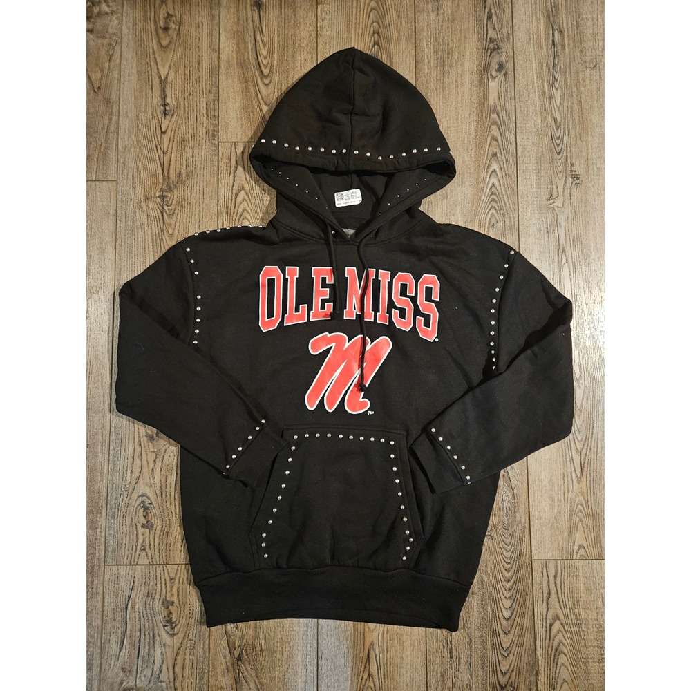 Ole miss Gameday Couture Hoodie Sweatshirt Studded Women's Size M